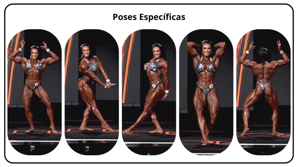 Imagens das poses da categoria feminina Women's Physique