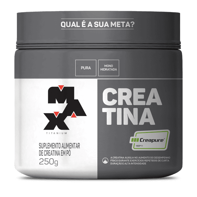 Imagem de pote de creatina. Melhores suplementos para ganhar massa muscular.